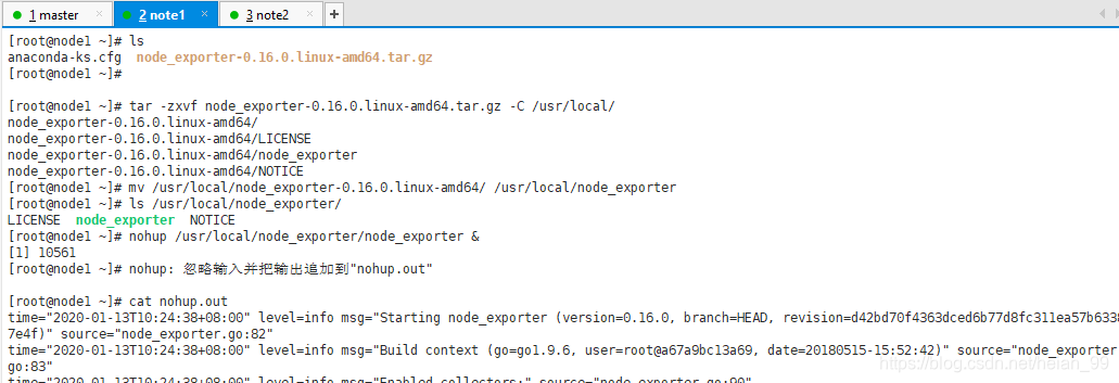 Starting node_exporter