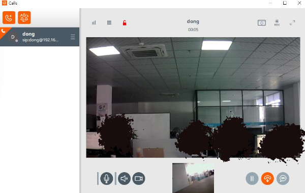 linphone video call