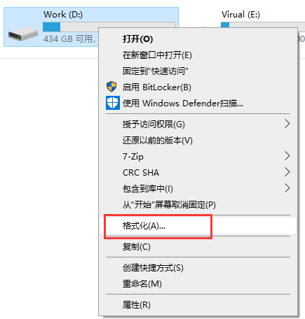 Format the external drive after recovery