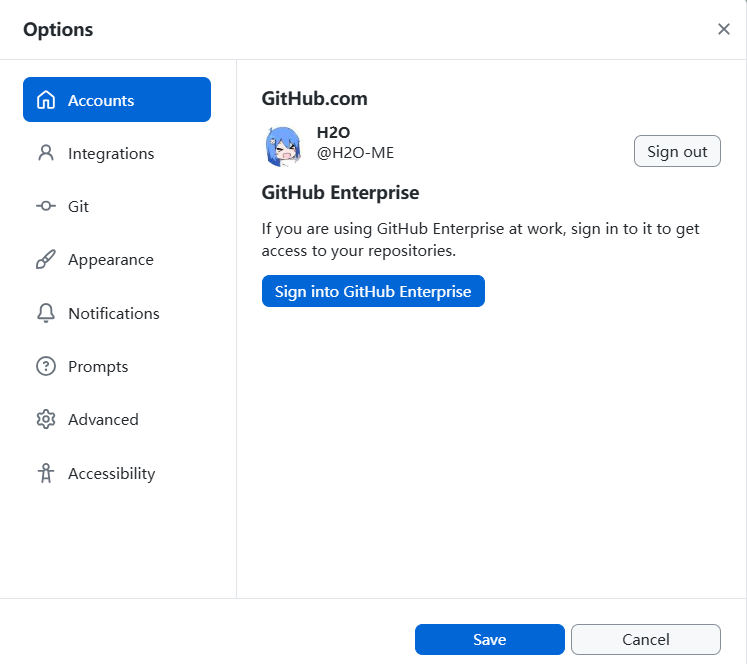 Sign in to GitHub Desktop