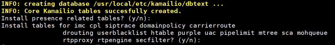 database initialization