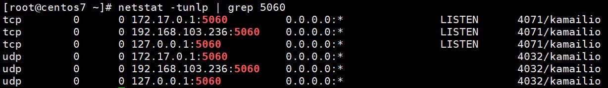 port 5060 listening