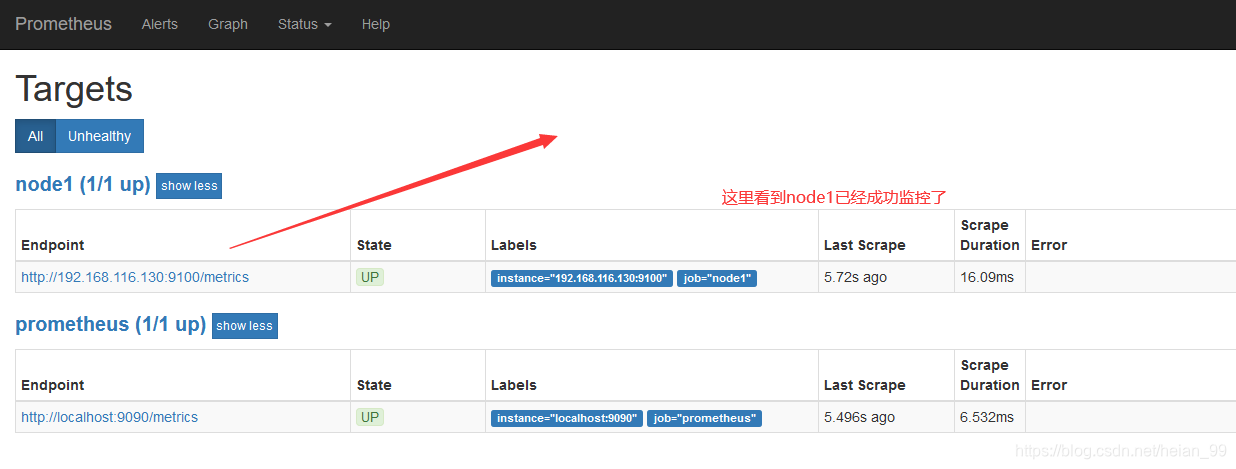 Remote host visible in targets